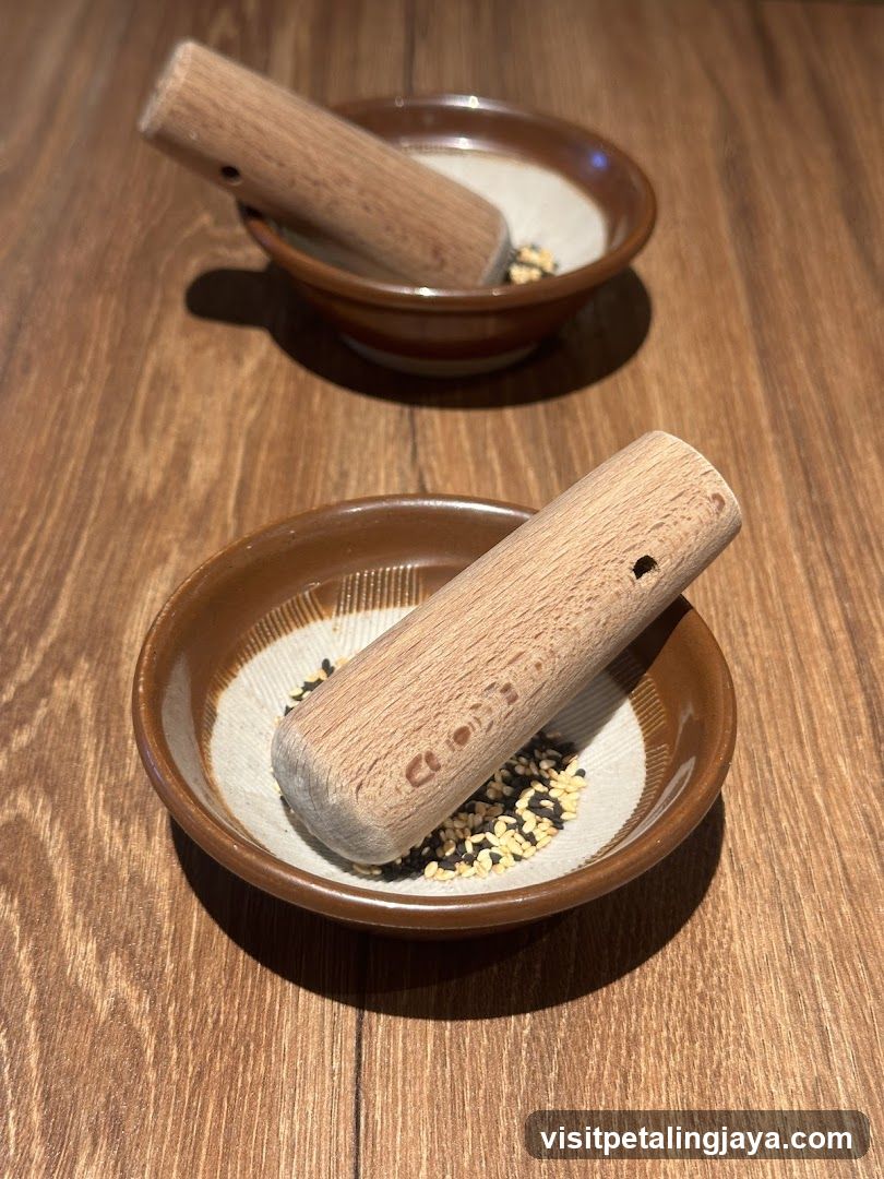 Sesame Seeds with Mortar and Pestle