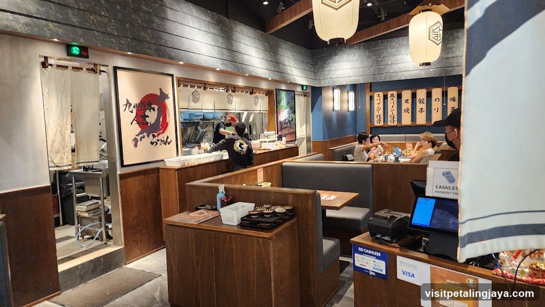 Restaurant Interior with Counter and Seating Area
