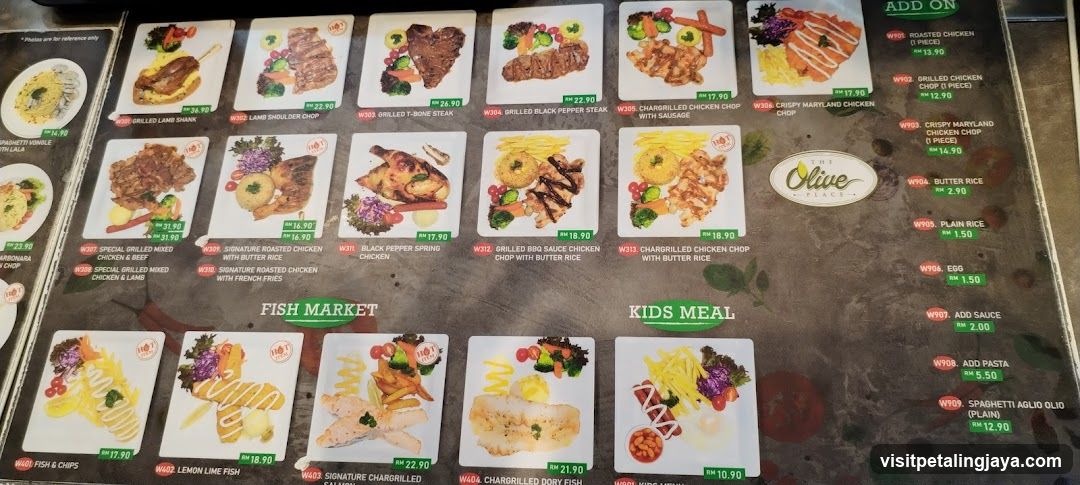 Olive & Peace Menu
