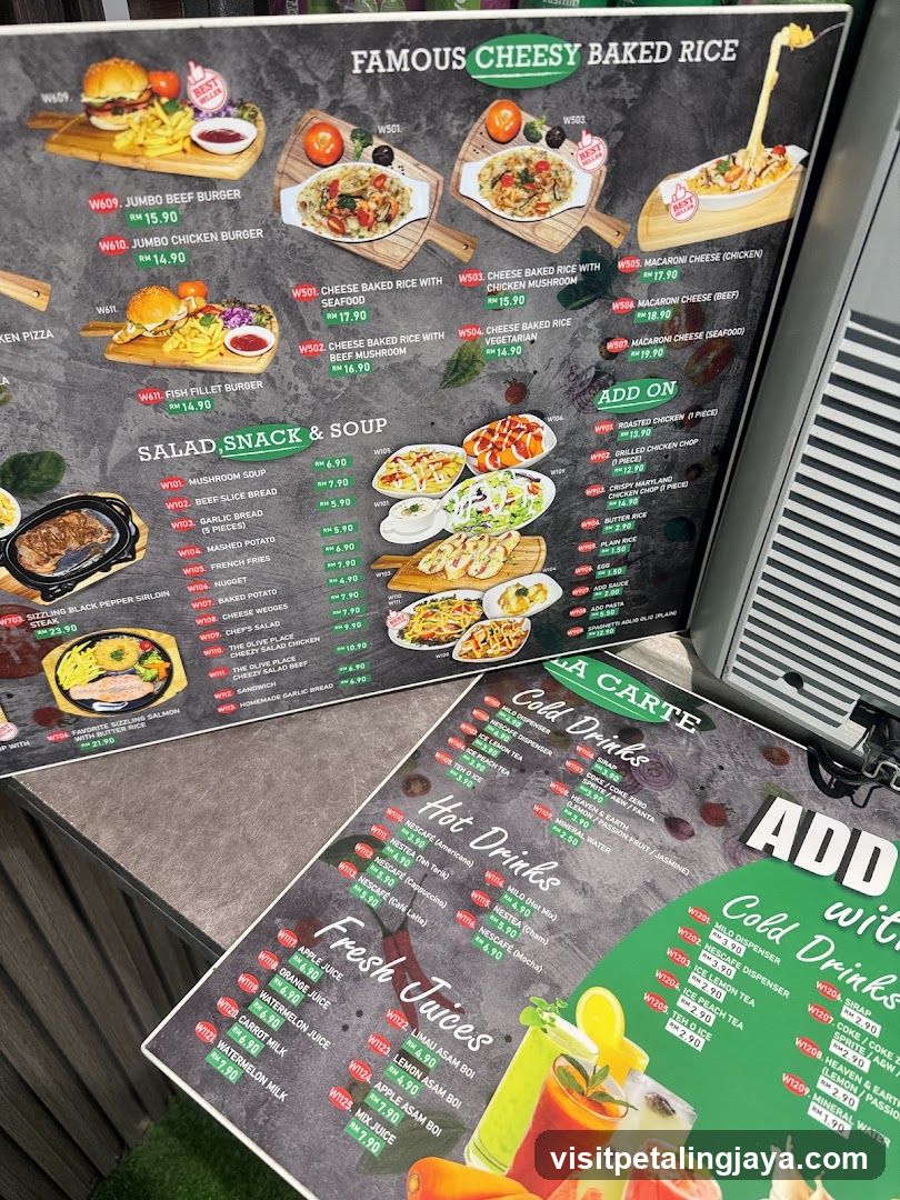 Cheesy Baked Rice Menu Board