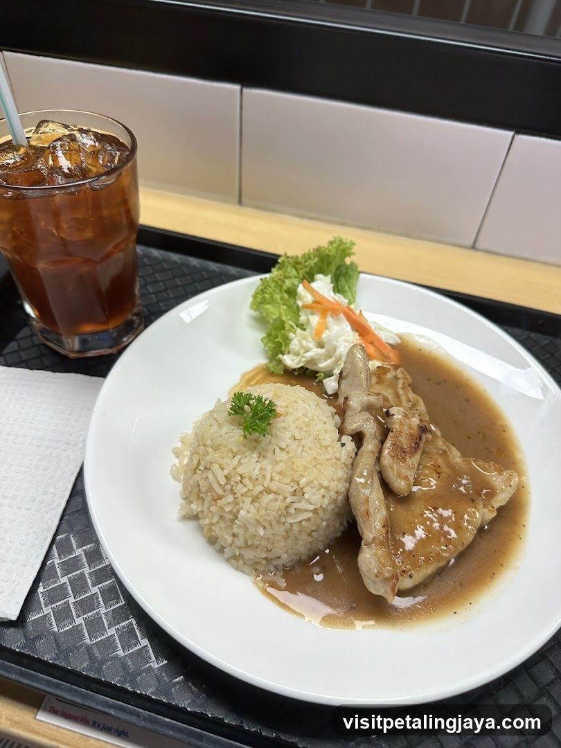 Chicken with Rice and Drink
