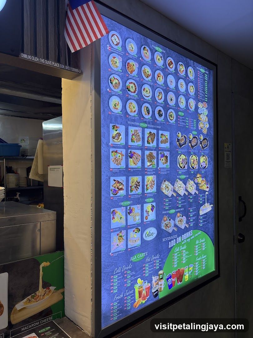 Olive Place Menu Board