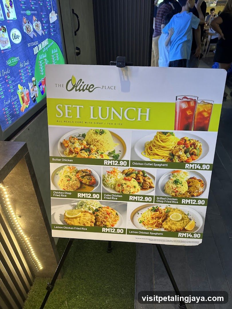 The Olive Place Set Lunch Menu