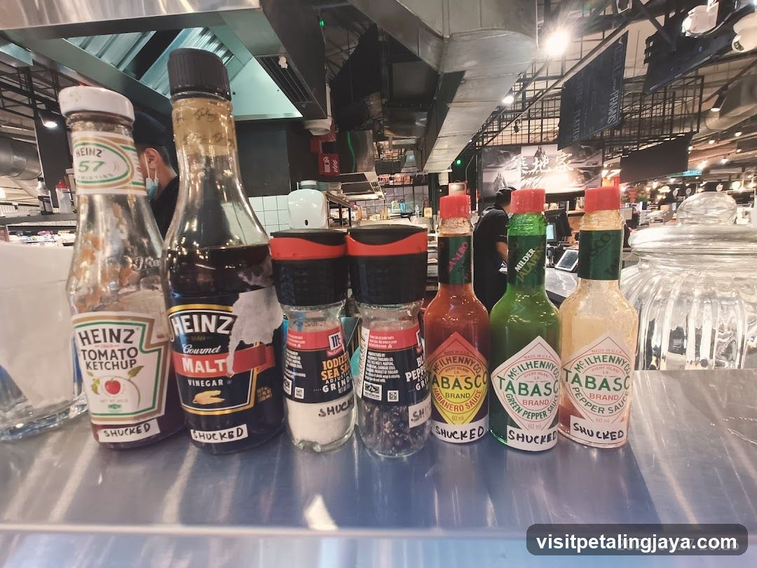 Condiment Bottles Display