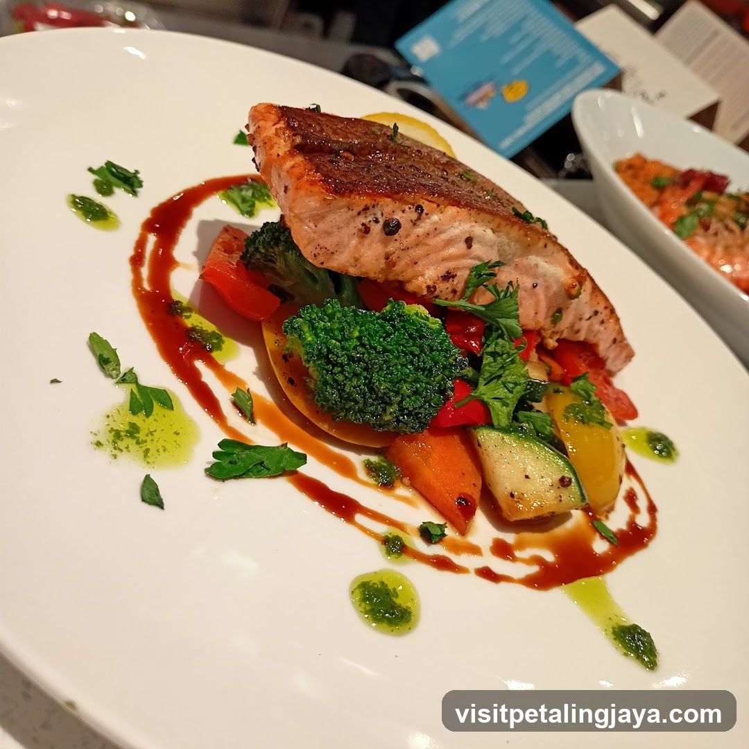 Salmon with Broccoli and Vegetables