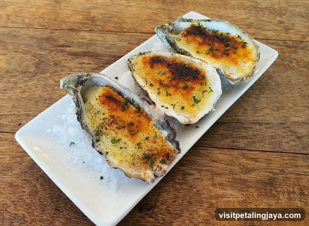 Baked Oysters on a Plate