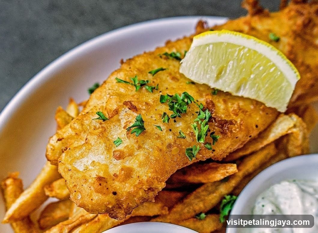 Fried Fish and Chips with Lime