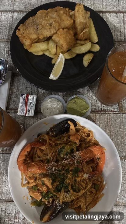 Fish and Chips with Pasta