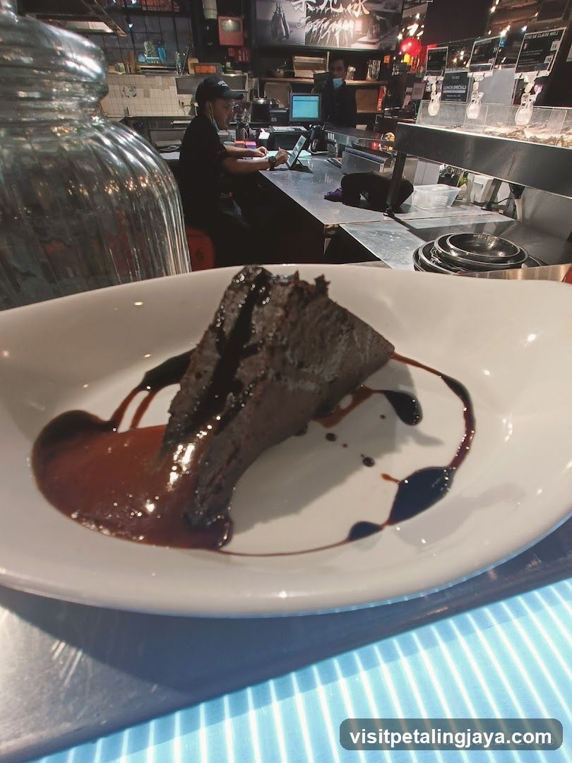 Chocolate Cake with Sauce