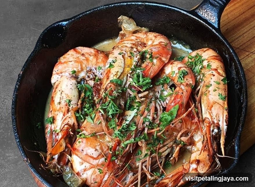 Sautéed Prawns in Cast Iron Skillet