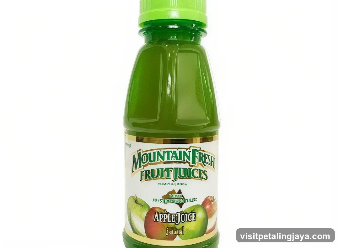 Bottle of Mountain Fresh Apple Juice
