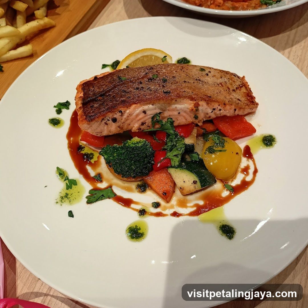 Salmon with Vegetables and Sauce