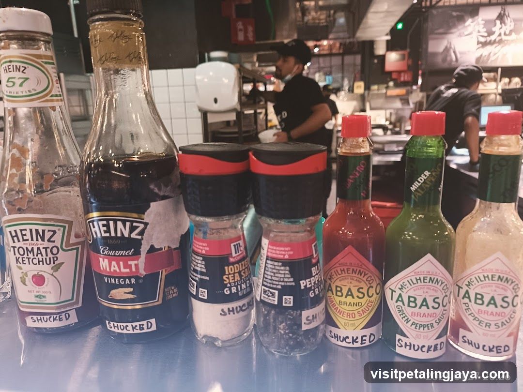 Condiments and Seasonings Display