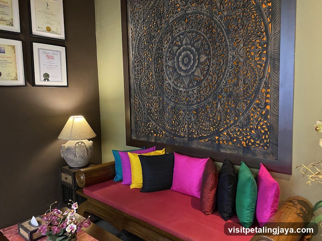 Interior Lounge with Decorative Wall Art