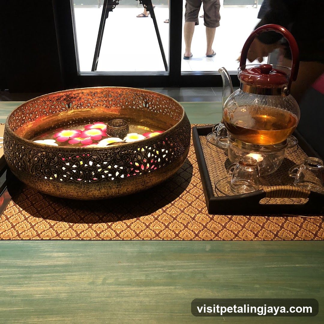 Tea and Flower Bowl Setup