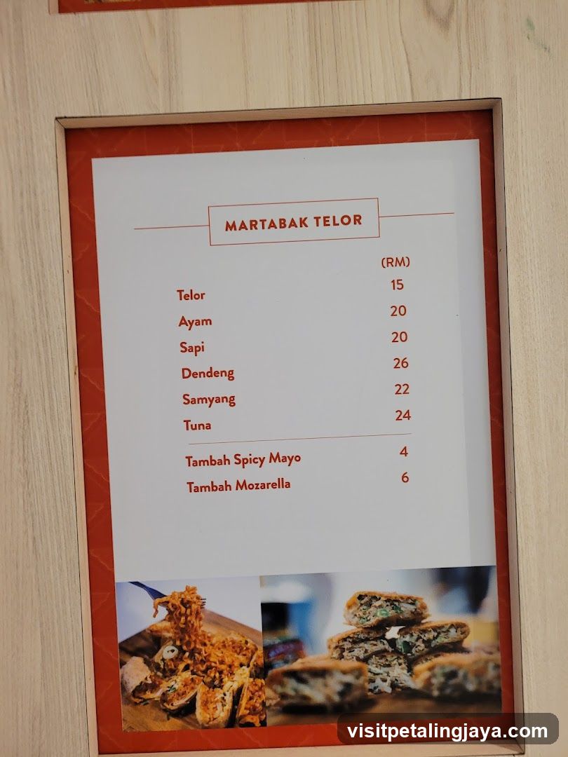 Martabak Telor Menu Board