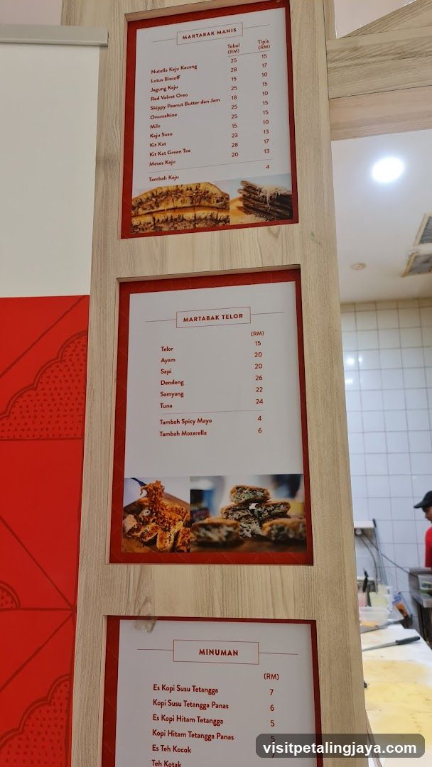 Martabak Menu Board