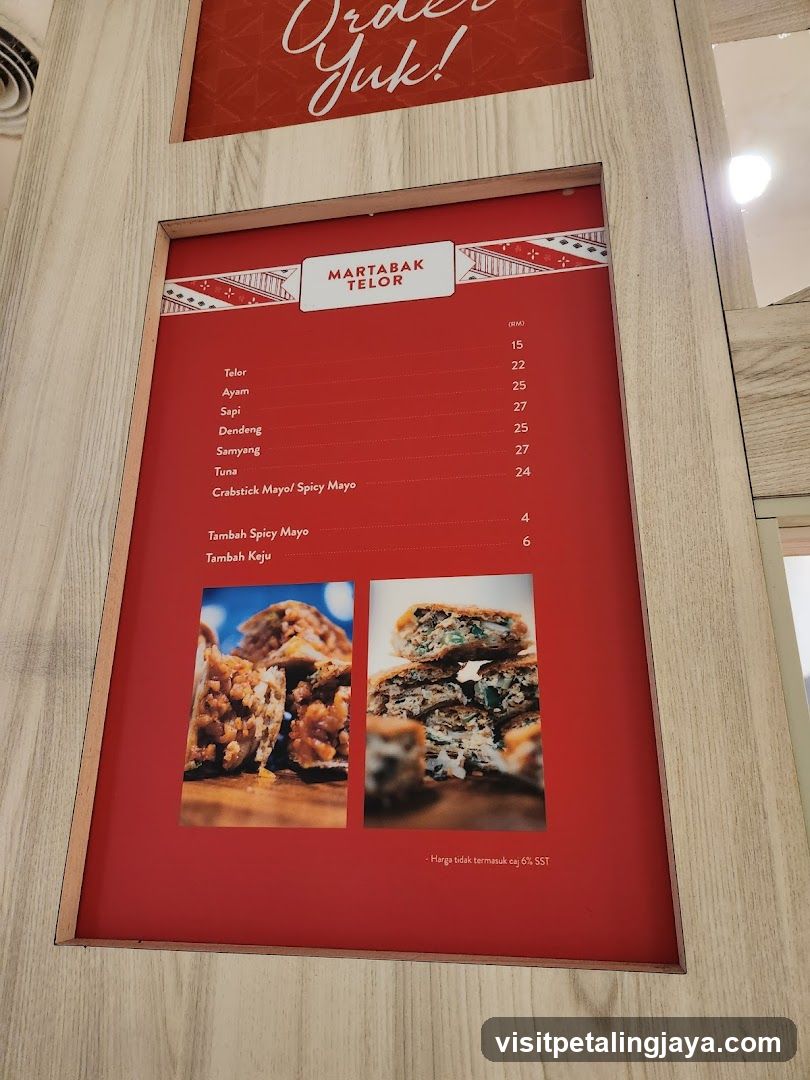 Martabak Telor Menu Board