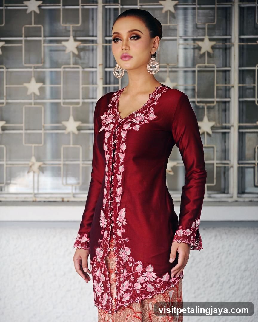 Elegant Maroon Embroidered Tunic