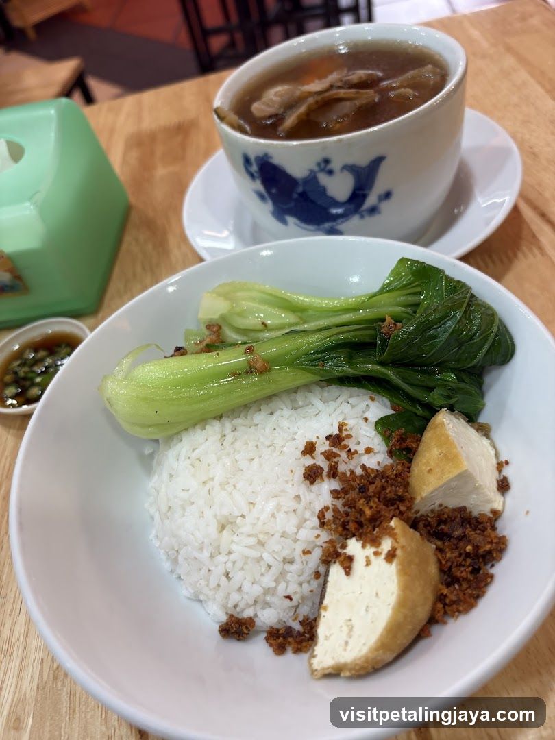Rice Bowl with Soup and Tofu