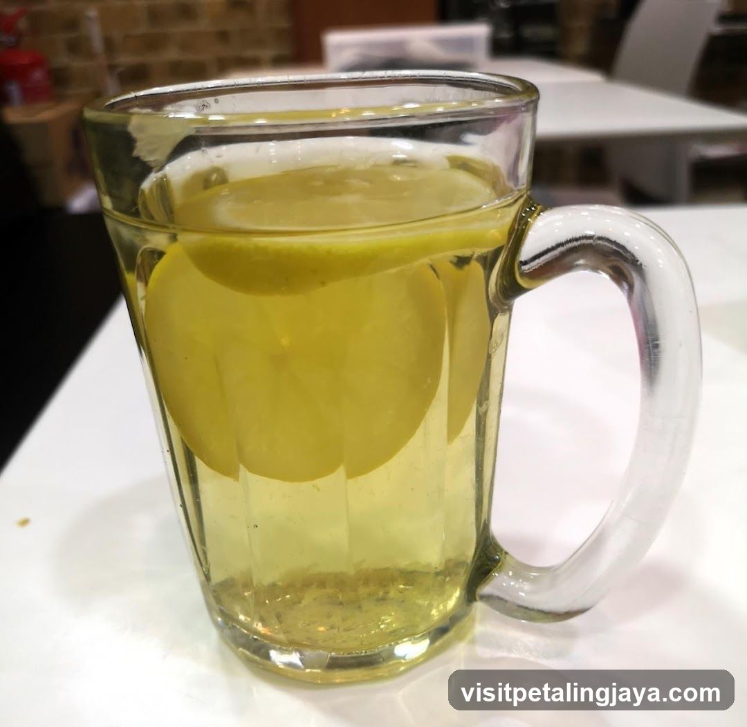 Lemon Tea in Glass Mug