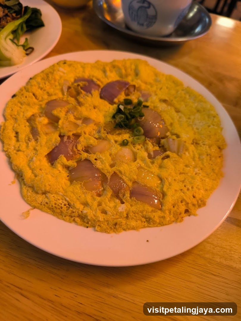 Egg Omelette with Onions and Scallions