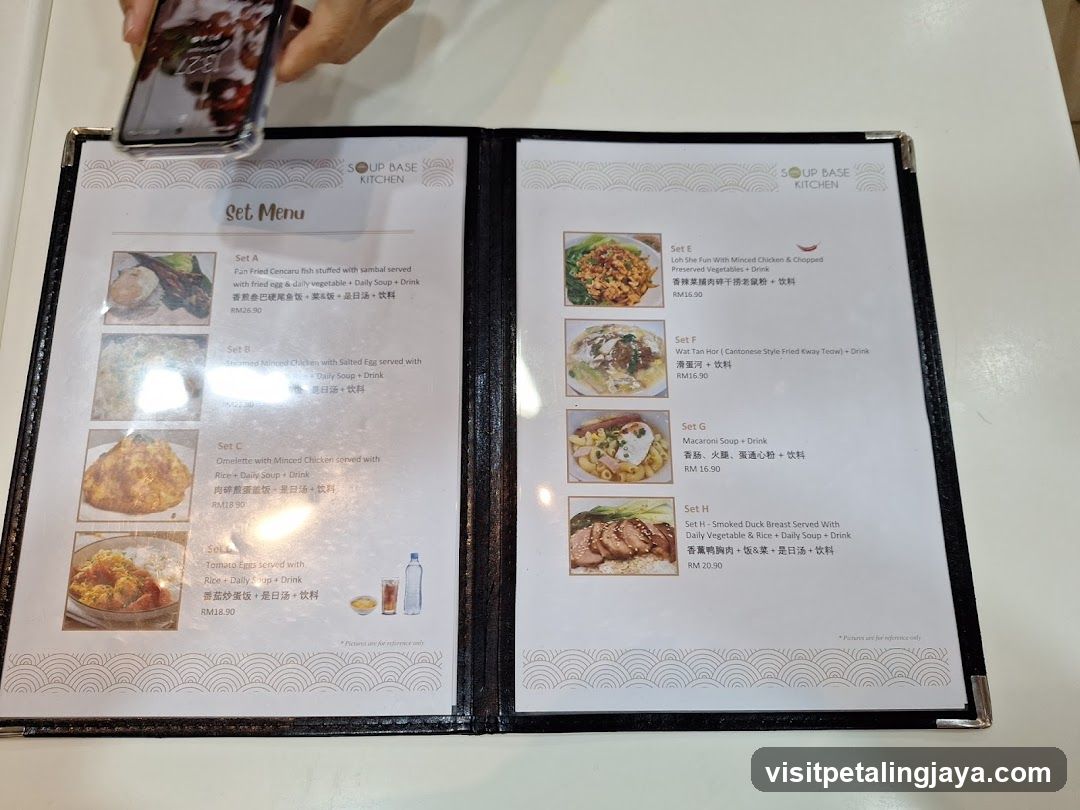 Soup Base Kitchen Menu