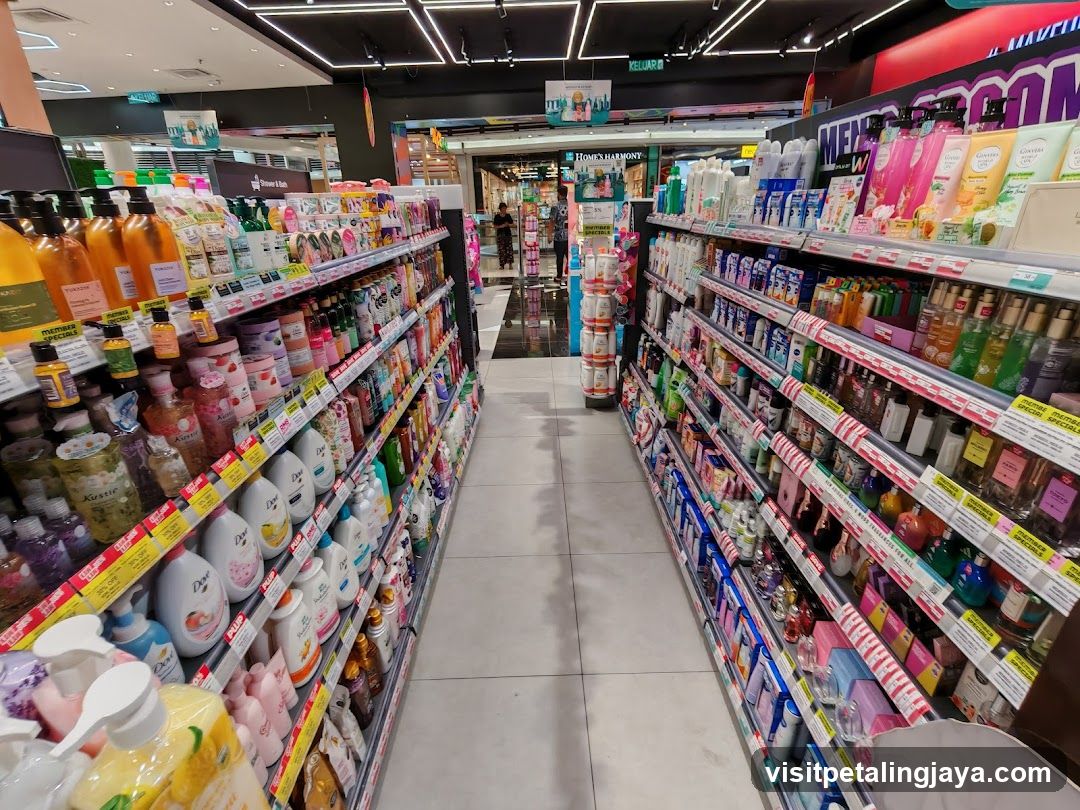 Aisle in a supermarket or department store
