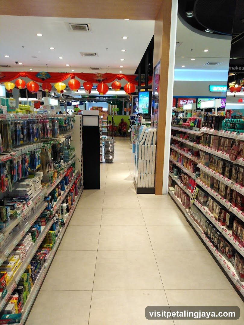 Interior of a retail store aisle