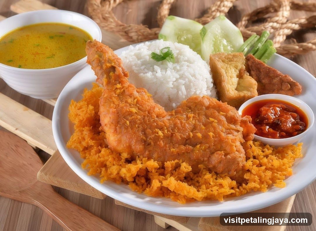 Fried Chicken Rice Bowl with Curry and Sambal
