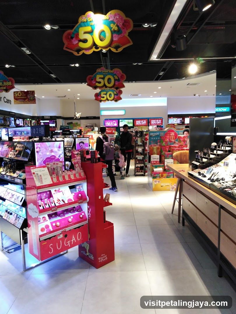 Beauty Store Interior with Promotions