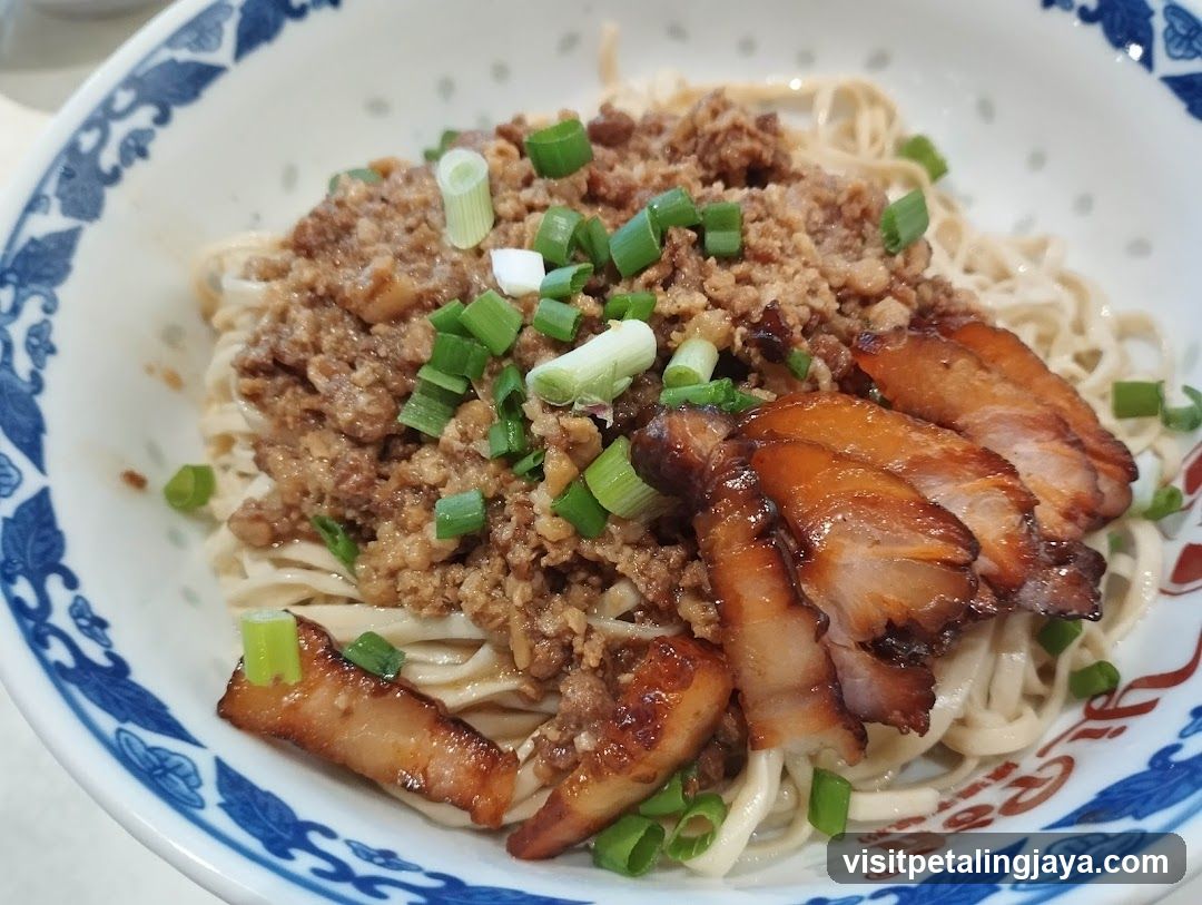 Noodle Dish with Minced Meat and Char Siu