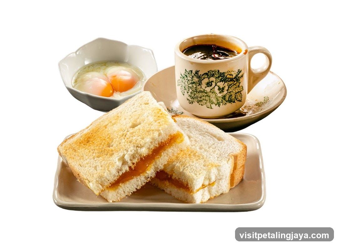 Breakfast Meal with Toast and Coffee