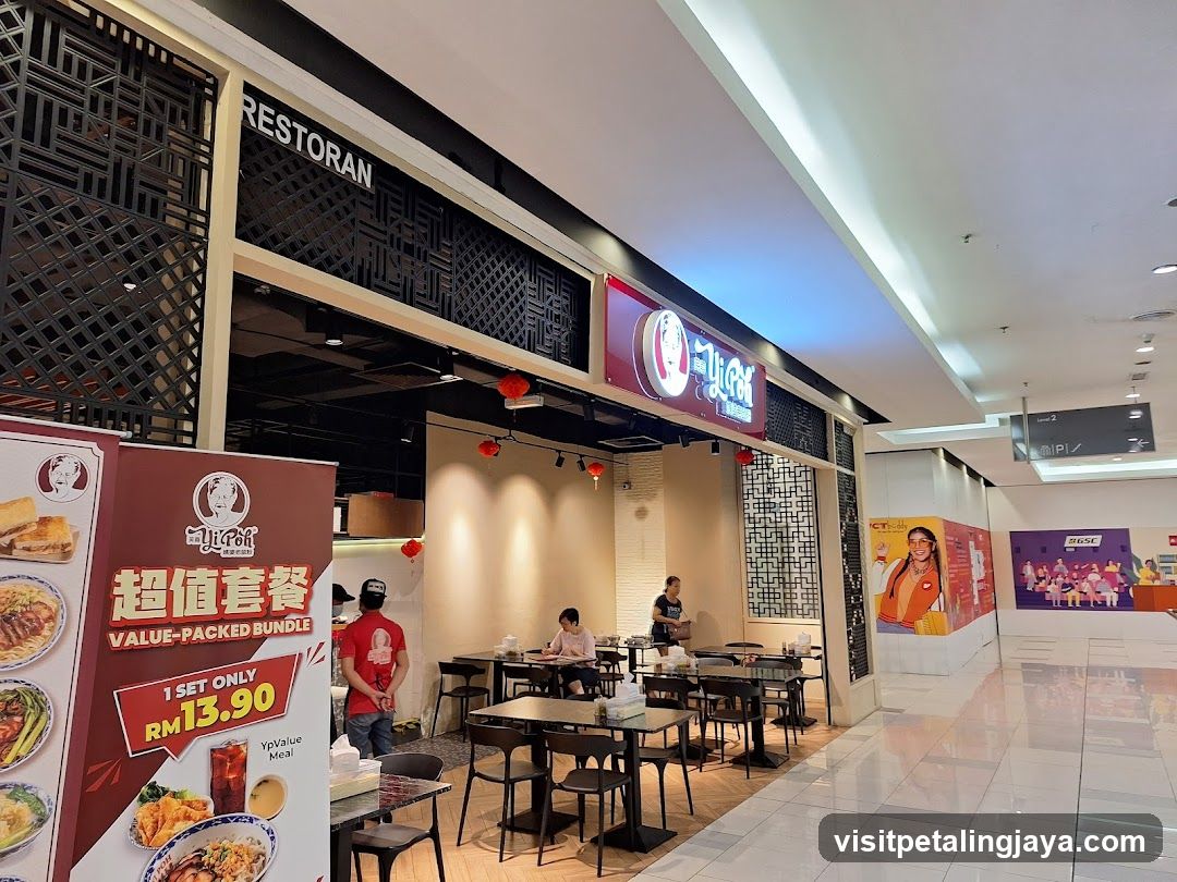 Restaurant Interior with Promotional Signage