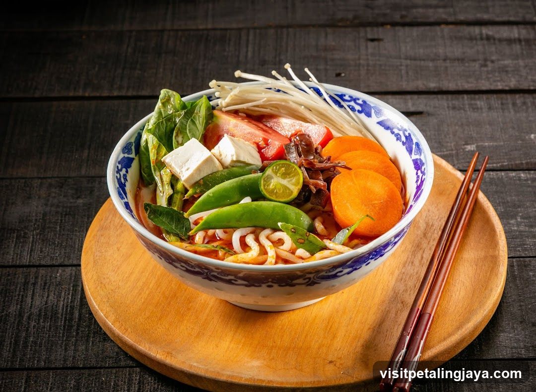 Noodle Bowl with Vegetables and Tofu