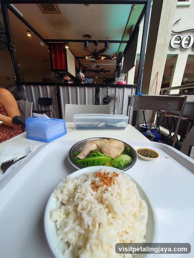 Food Tray with Chicken Rice