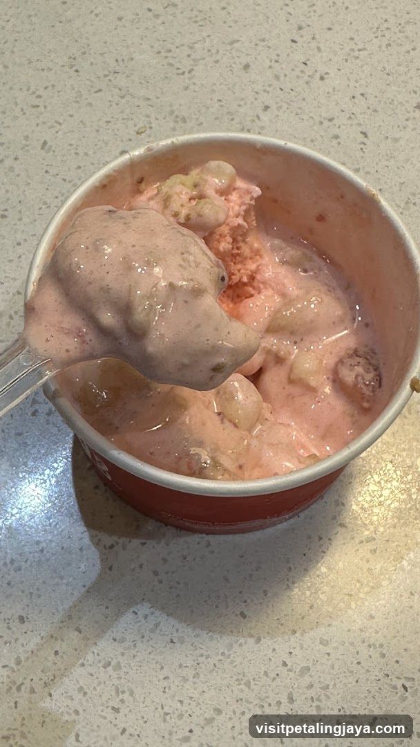 Pink Ice Cream in Cup