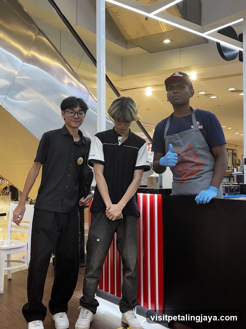 Staff and Customers at Food Stall