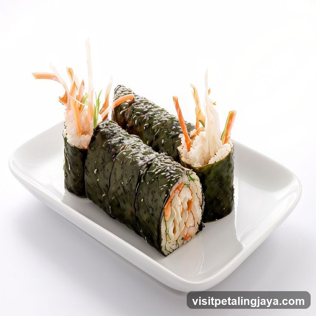 Sushi Rolls on a Plate