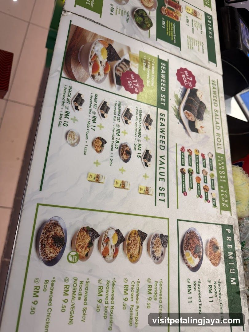 Seaweed Menu Board