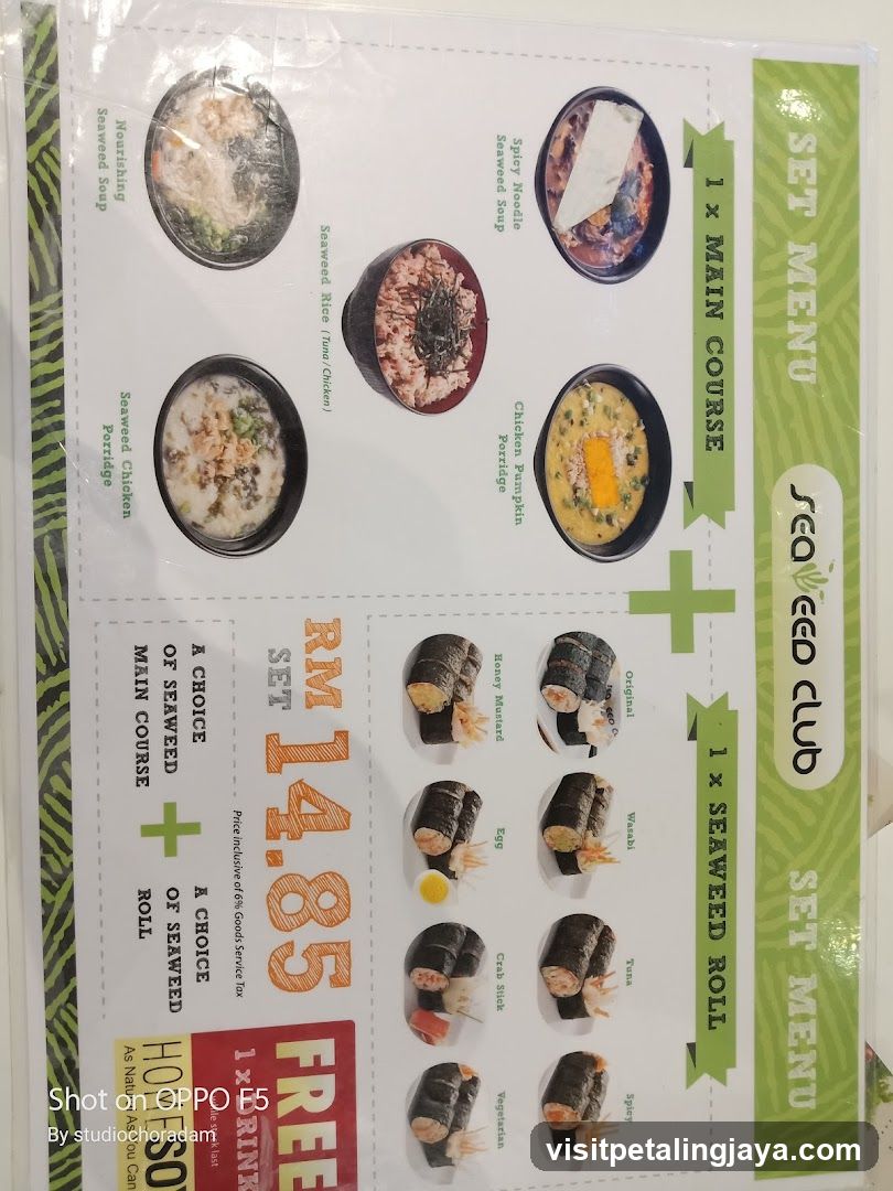 Seafood Club Set Menu