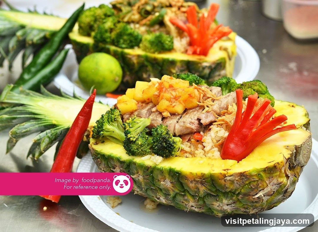 Pineapple Stuffed with Rice and Vegetables