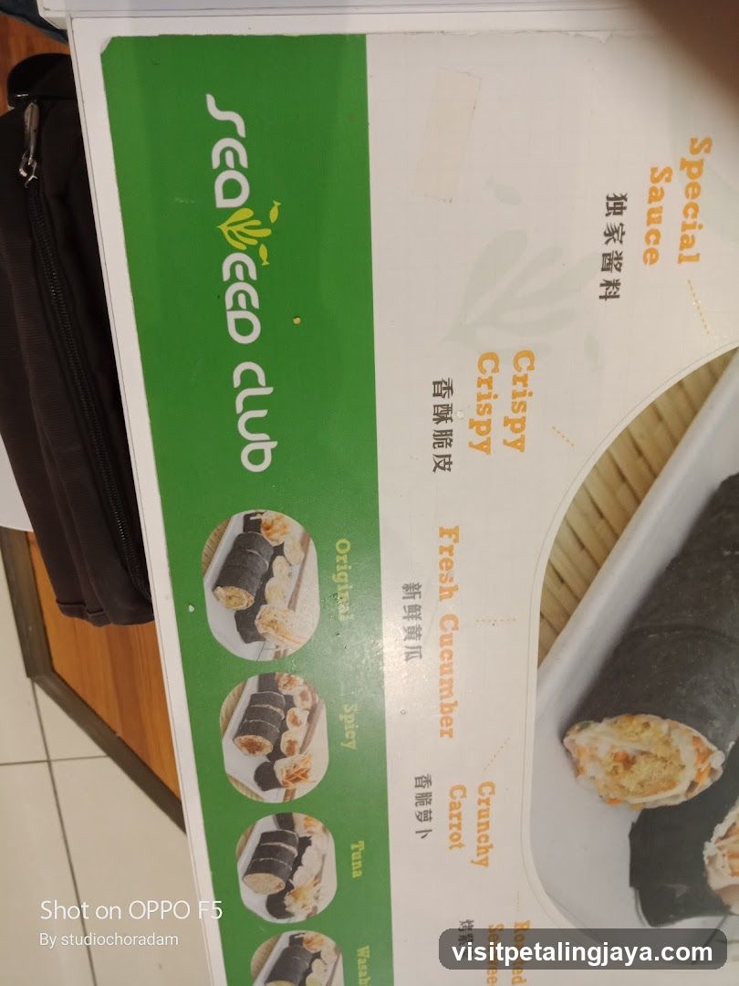 Seaweed Club Menu Page