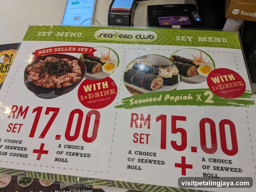 Seaweed Club Set Menu