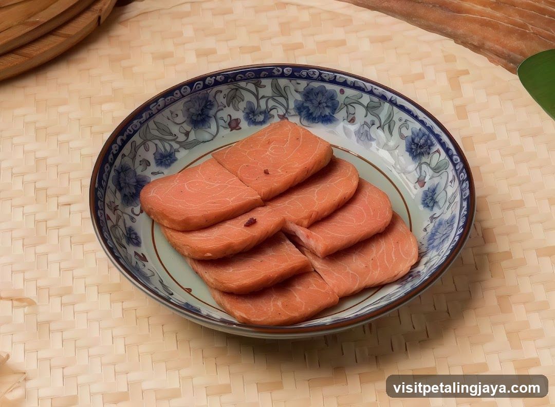Sliced Meat on a Decorative Plate