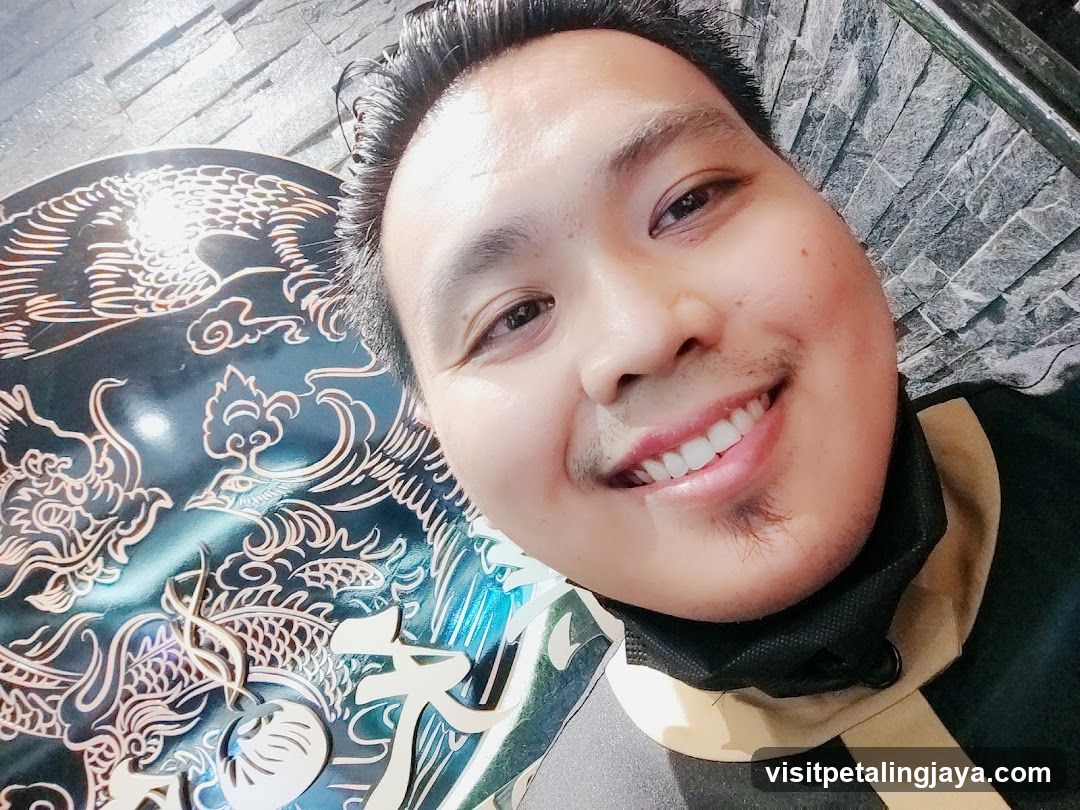 Selfie with decorative background
