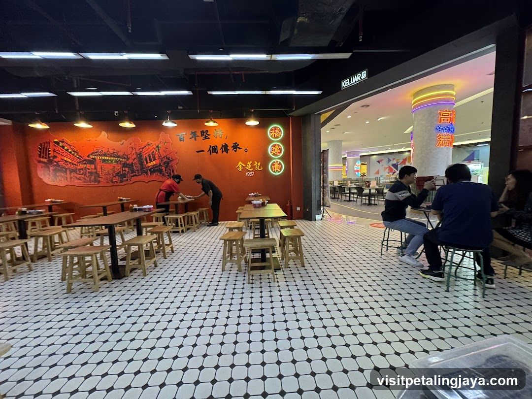 Restaurant Interior with Staff and Customers