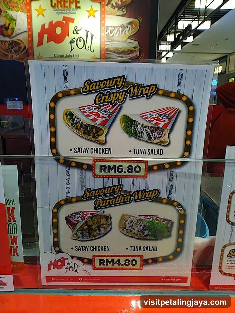 Savoury Wraps Menu Board