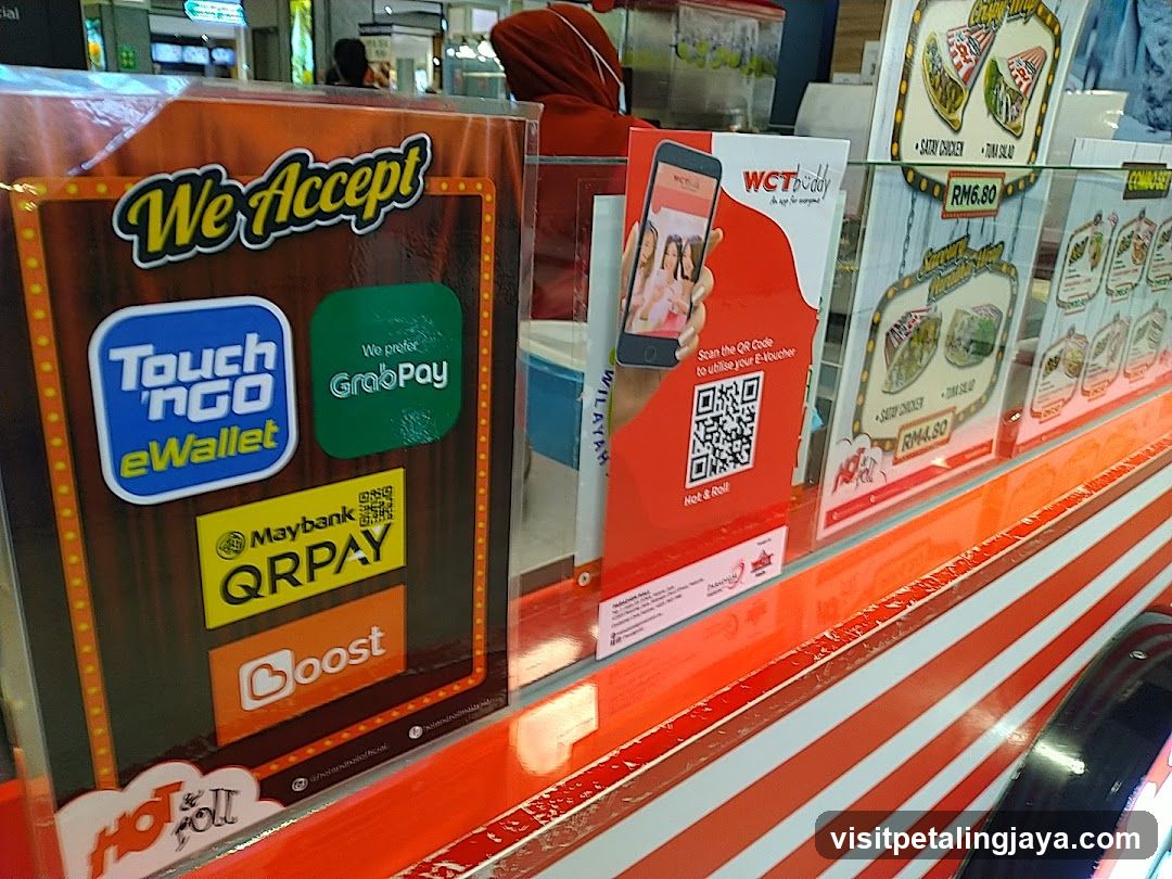 Payment and Menu Display at Food Stall