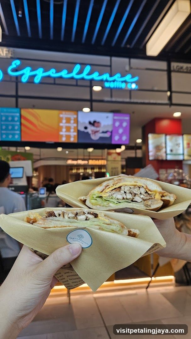 Waffle Shop Interior with Food Items